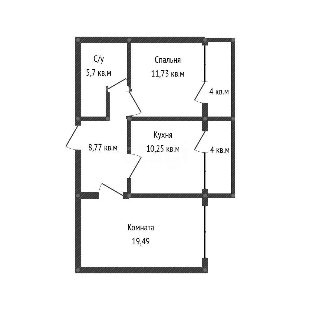 2-к квартира, 56.9м² (проспект Чекистов, 40) - миниатюра 13