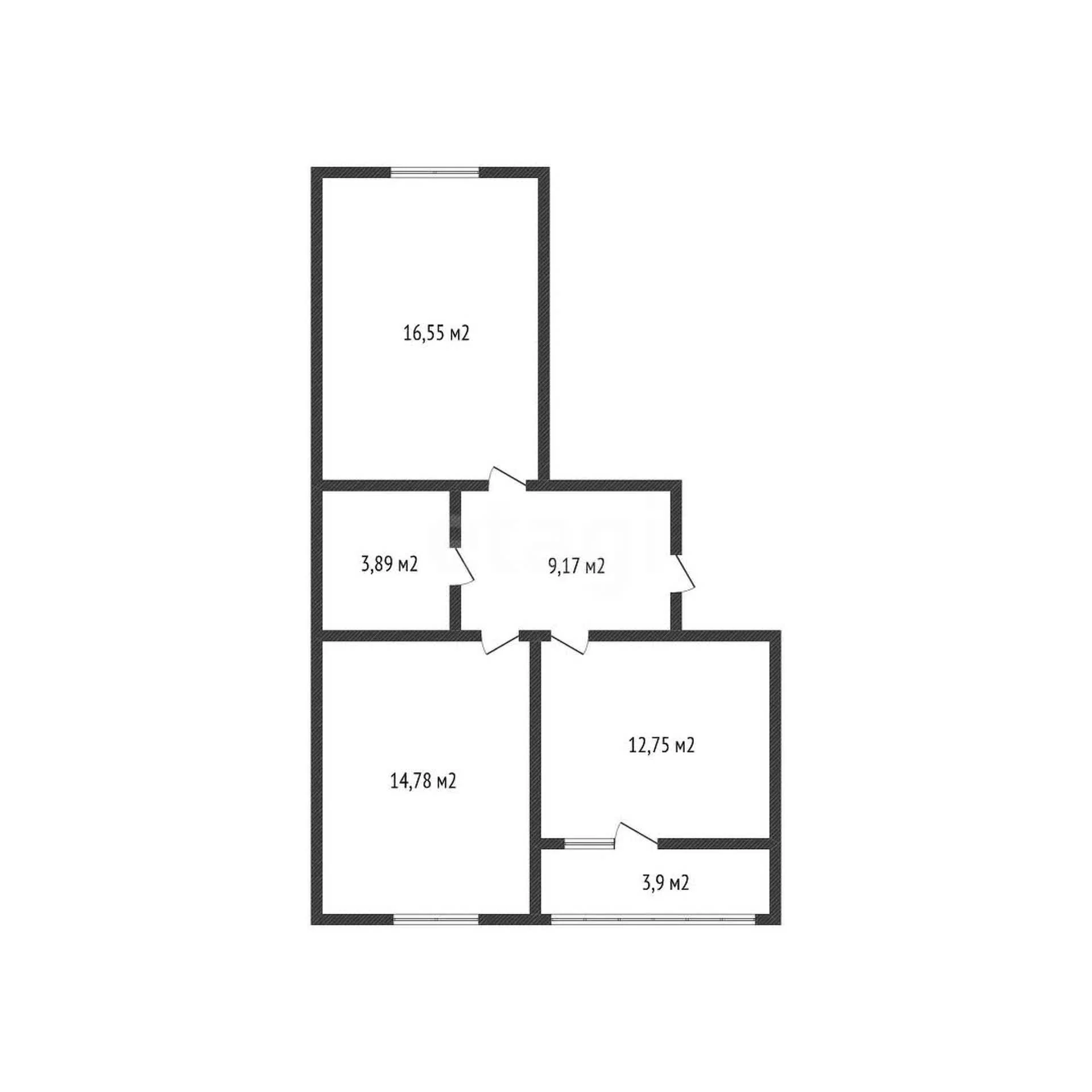 2-к квартира, 57.8м² (улица Лётчика Позднякова, 2к4) - миниатюра 12