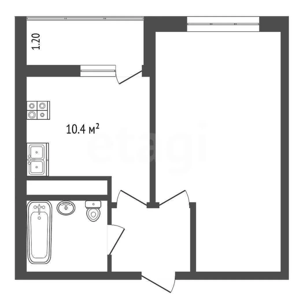 1-к квартира, 35.3м² (Заполярная улица, 39к9) - миниатюра 8