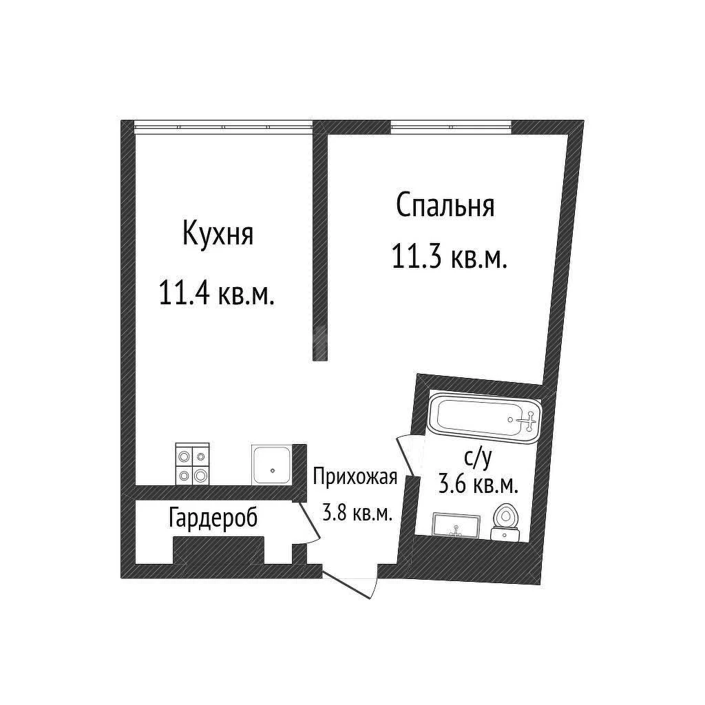 1-к квартира, 31.6м² (Воронежская улица, 47/14) - миниатюра 35