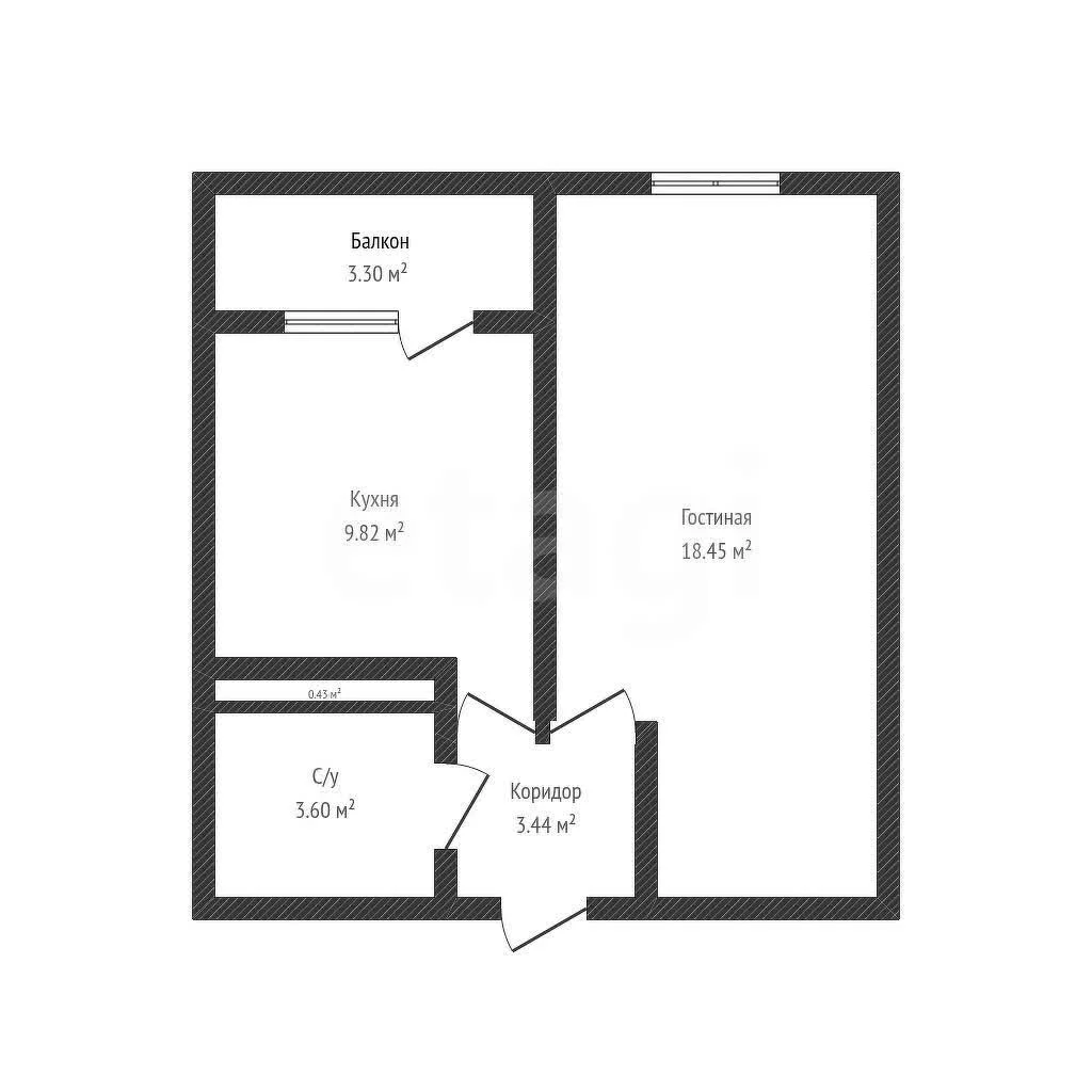 1-к квартира, 35.1м² (Заполярная улица, 39к8) - миниатюра 14