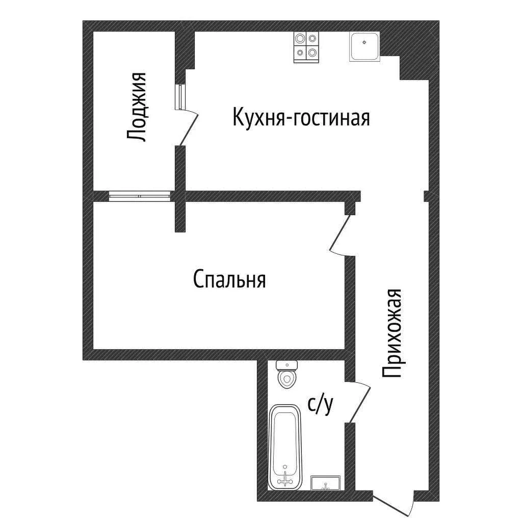 1-к квартира, 43.1м² (Гаражный переулок, 9) - миниатюра 21