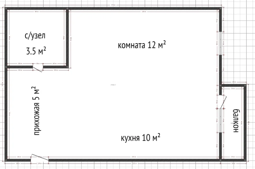 1-к квартира, 34.2м² (переулок Гагарина, 155б) - миниатюра 12