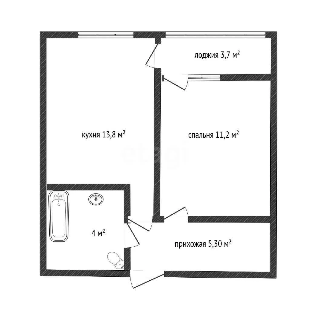 1-к квартира, 37.1м² (улица Западный Обход, 39/2к4) - миниатюра 9