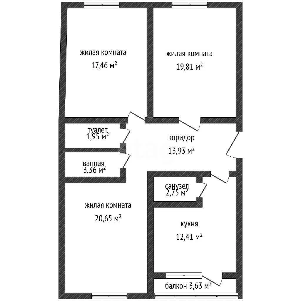 3-к квартира, 92м² (Восточно-Кругликовская улица, 42/3к2) - миниатюра 35