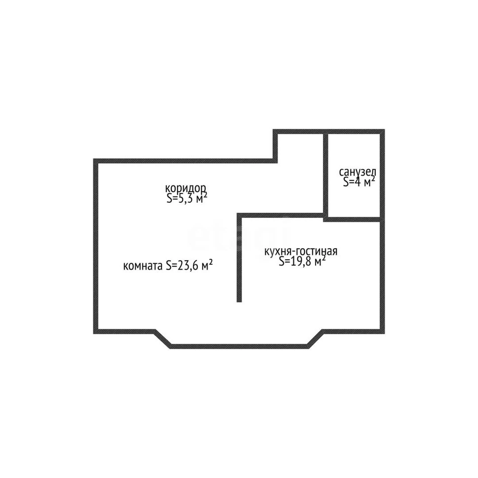 1-к квартира, 52.7м² (2-й Первомайский переулок, 15) - миниатюра 17