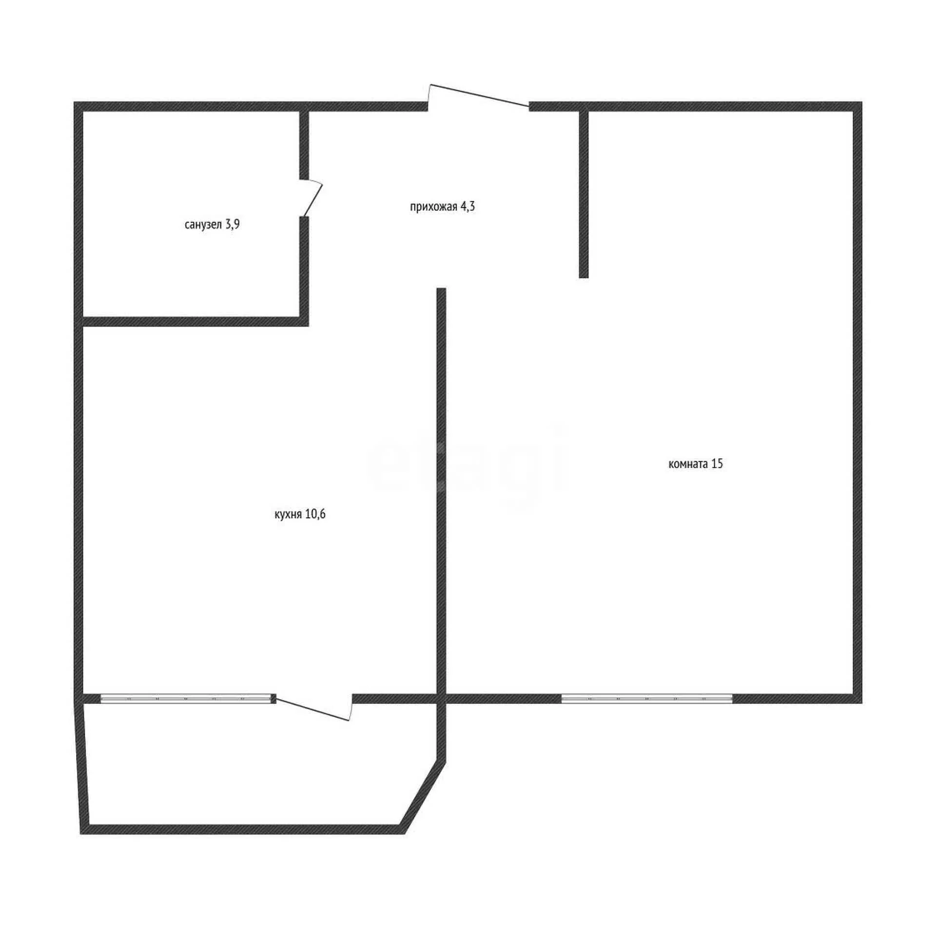 1-к квартира, 32.6м² (Конгрессная улица, 23) - миниатюра 18