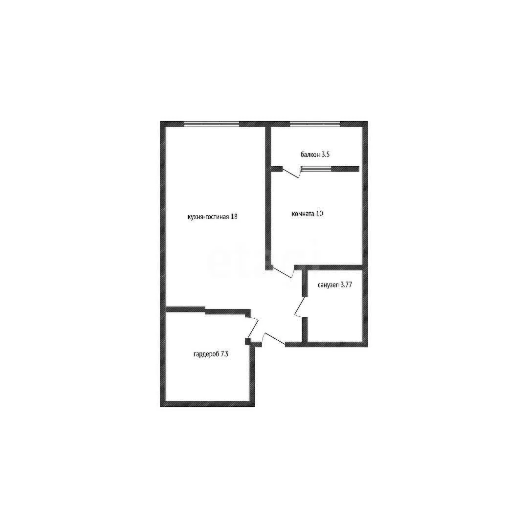 1-к квартира, 43.19м² (Сормовская улица, 1/2к2) - миниатюра 2