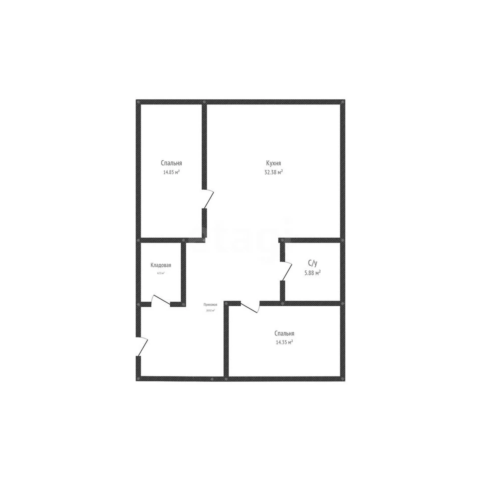 3-к квартира, 86.2м² (Цветной переулок, 2) - миниатюра 23