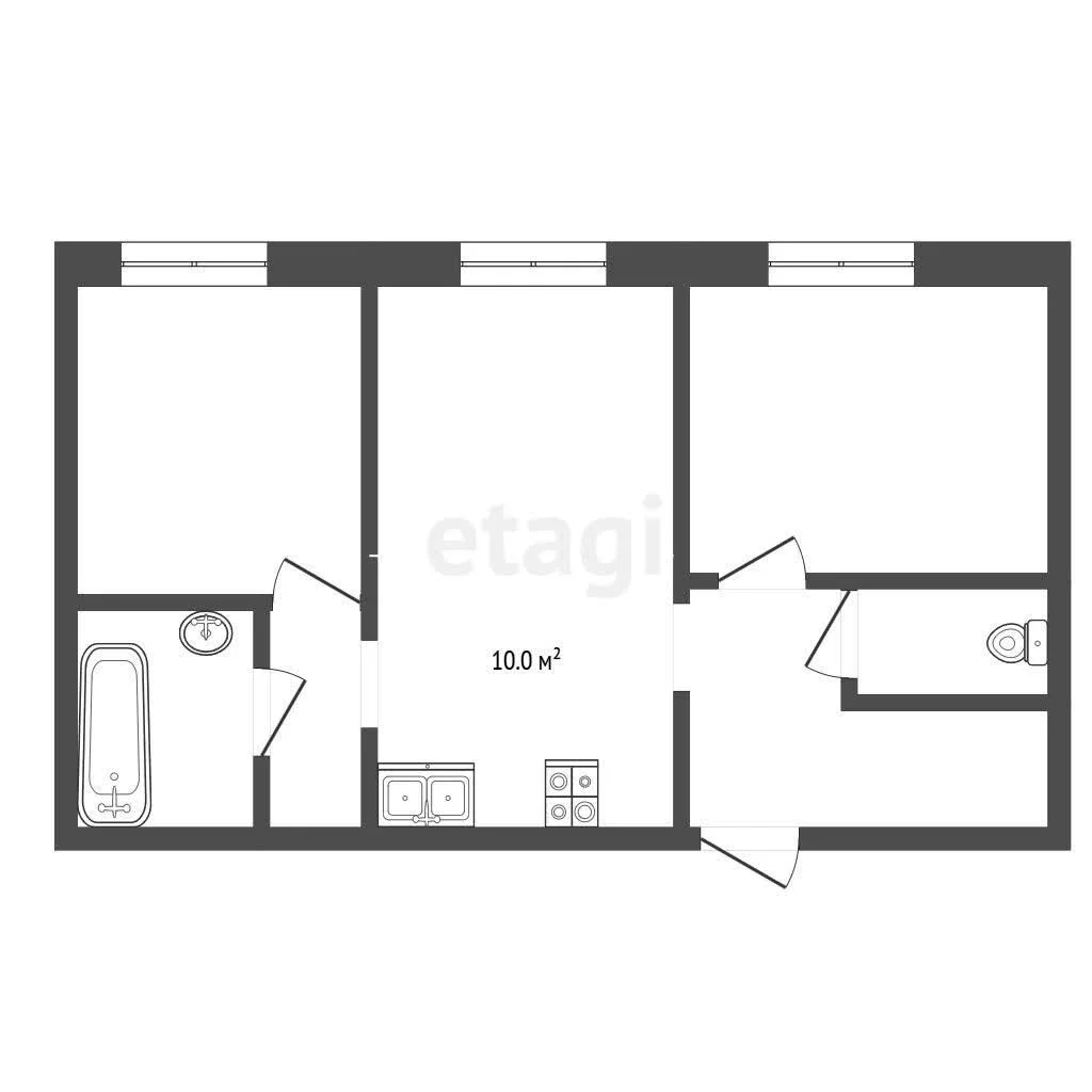 2-к квартира, 60м² (Новая улица, 14) - миниатюра 15