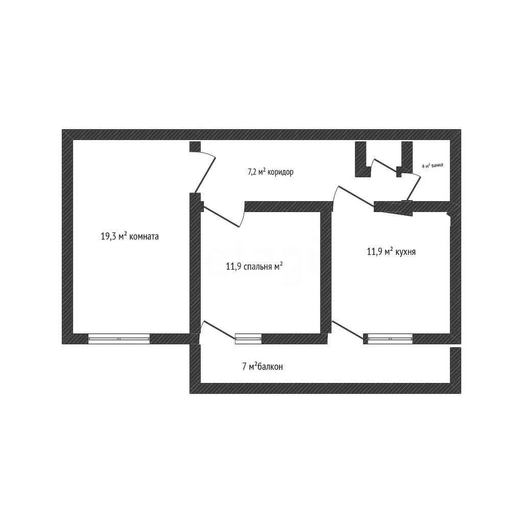 2-к квартира, 56.5м² (улица Героев-Разведчиков, 30) - миниатюра 12