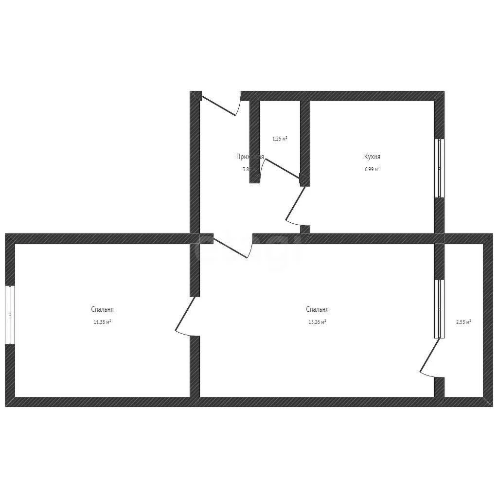 2-к квартира, 39.8м² (Центральная улица, 9) - миниатюра 19