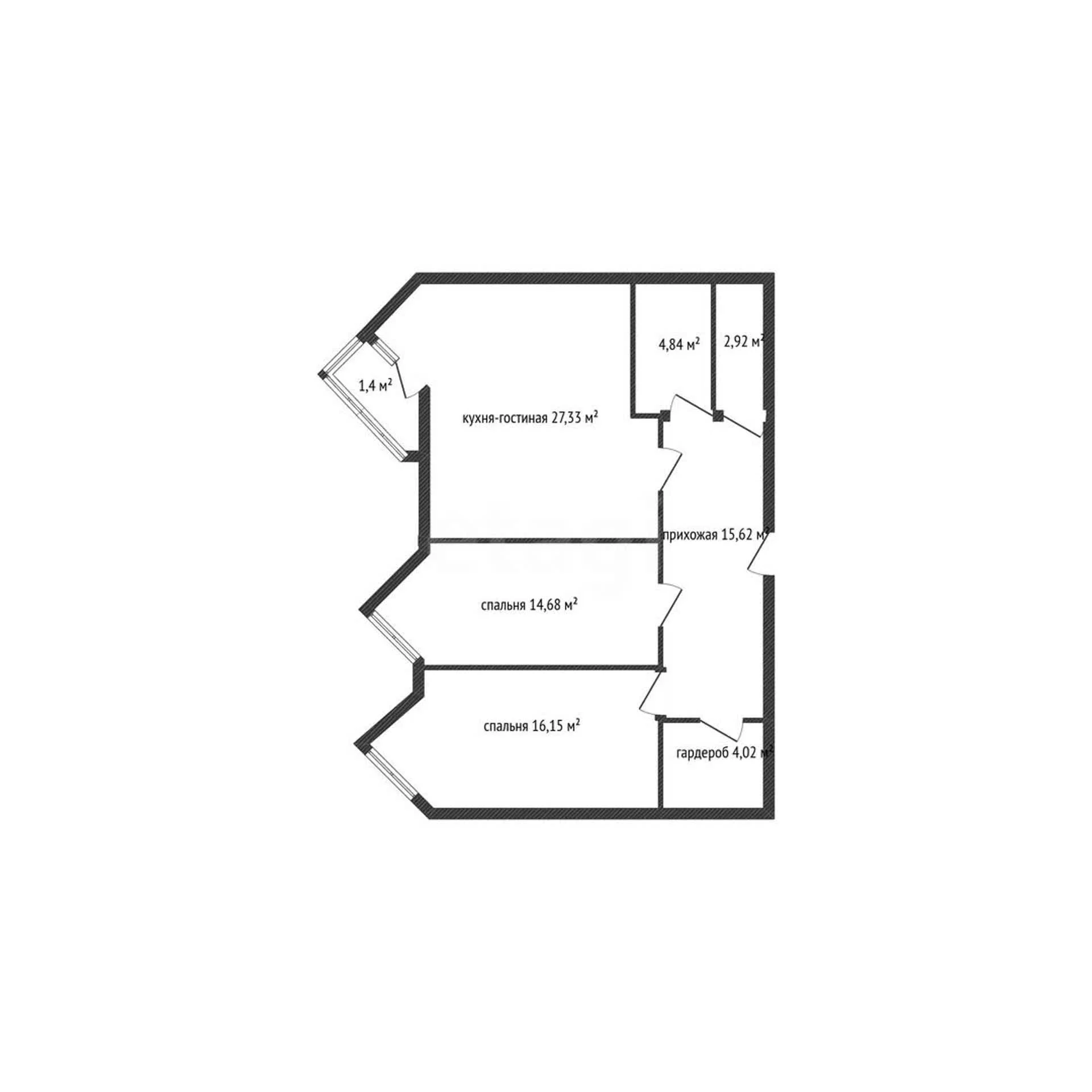 2-к квартира, 85.8м² (улица Леонида Лаврова, 4) - миниатюра 28