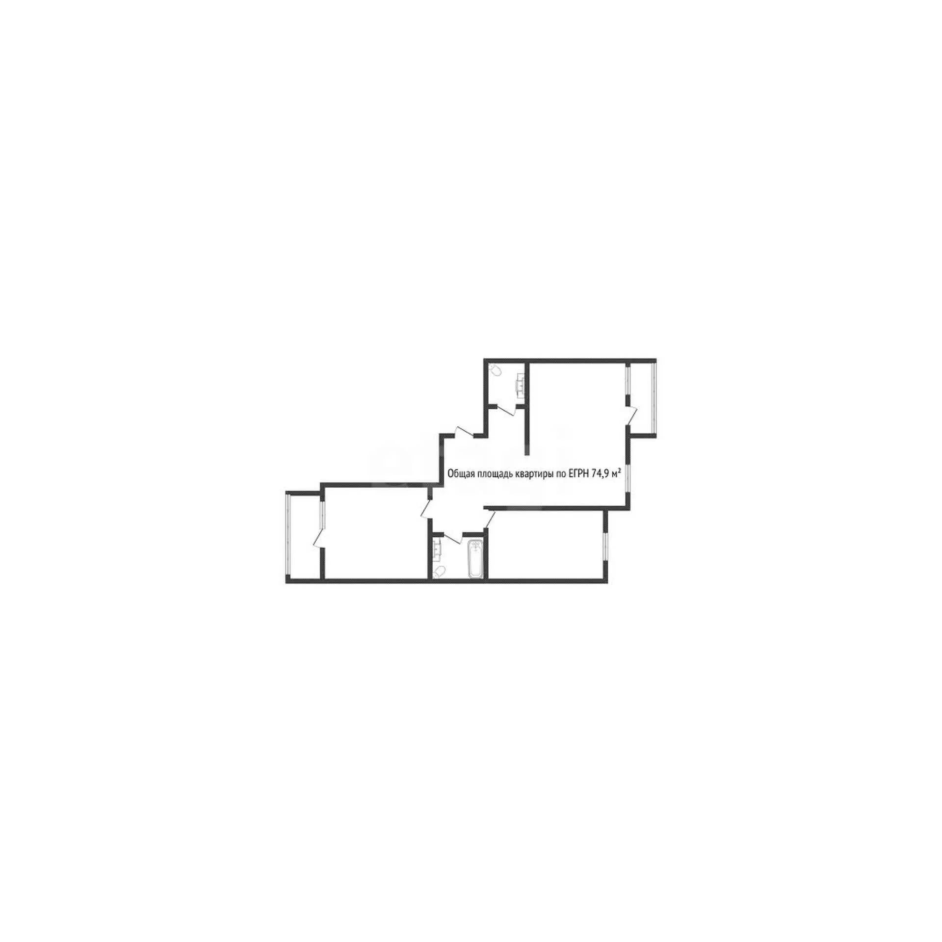 2-к квартира, 74.9м² (Конгрессная улица, 23) - миниатюра 31