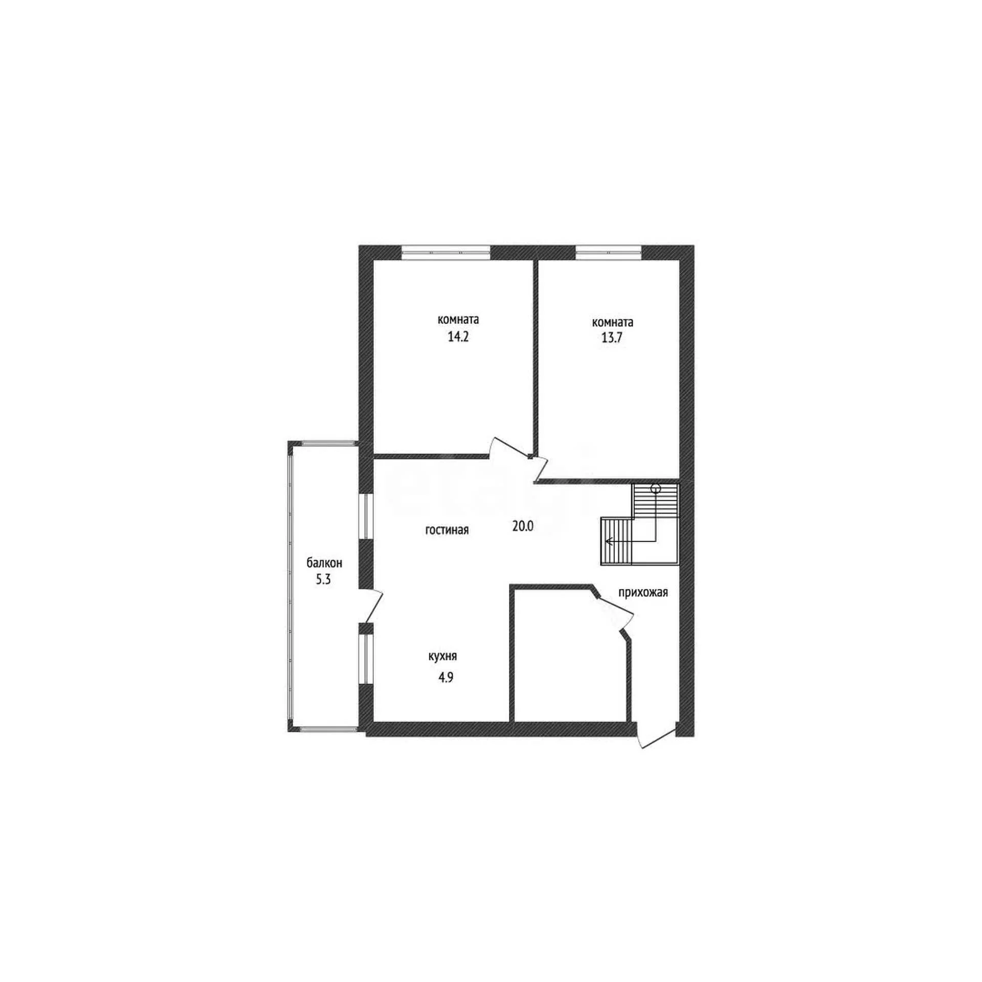 2-к квартира, 57м² (Алмазная улица, 34) - миниатюра 42