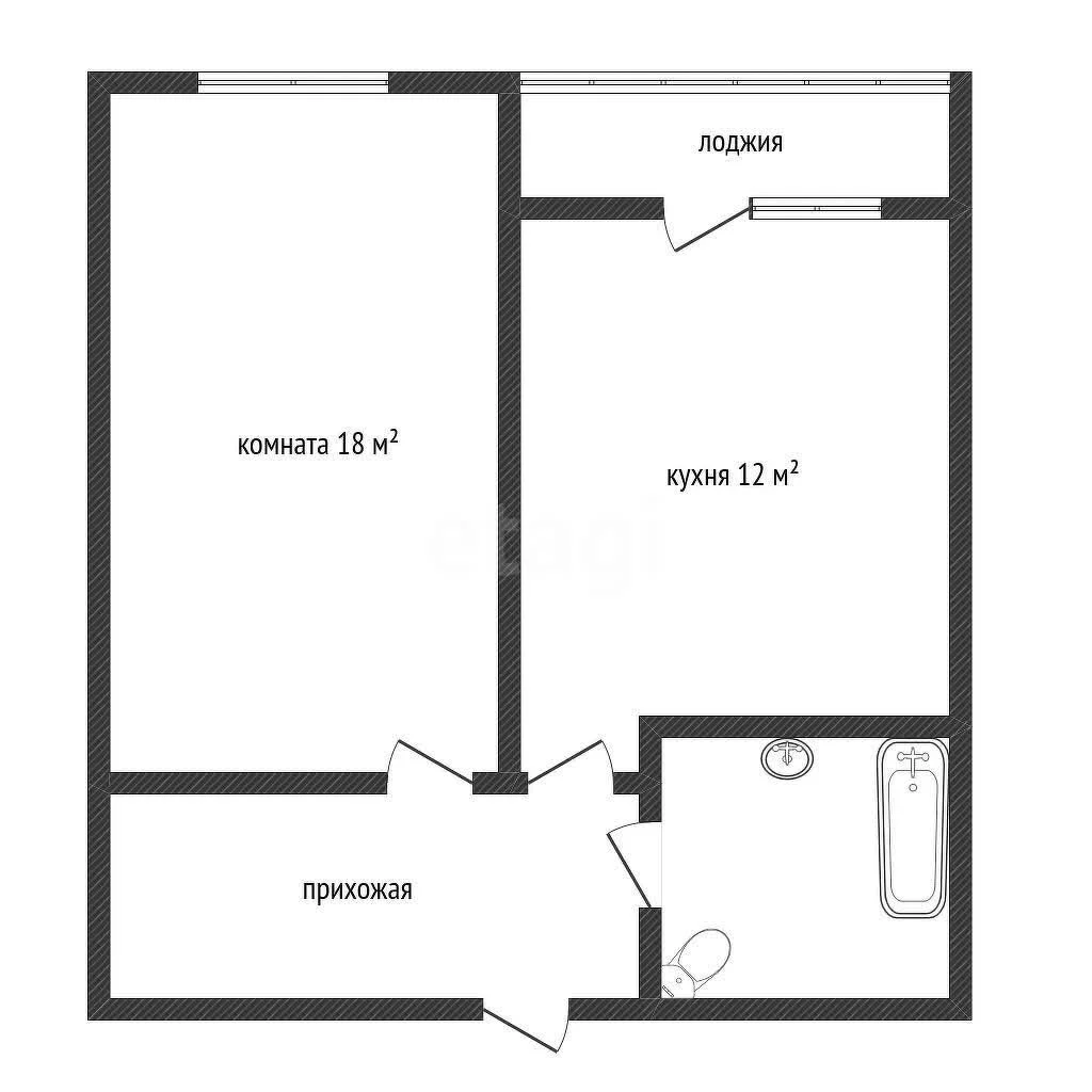 1-к квартира, 33.8м² (улица Западный Обход, 39/2к7) - миниатюра 8