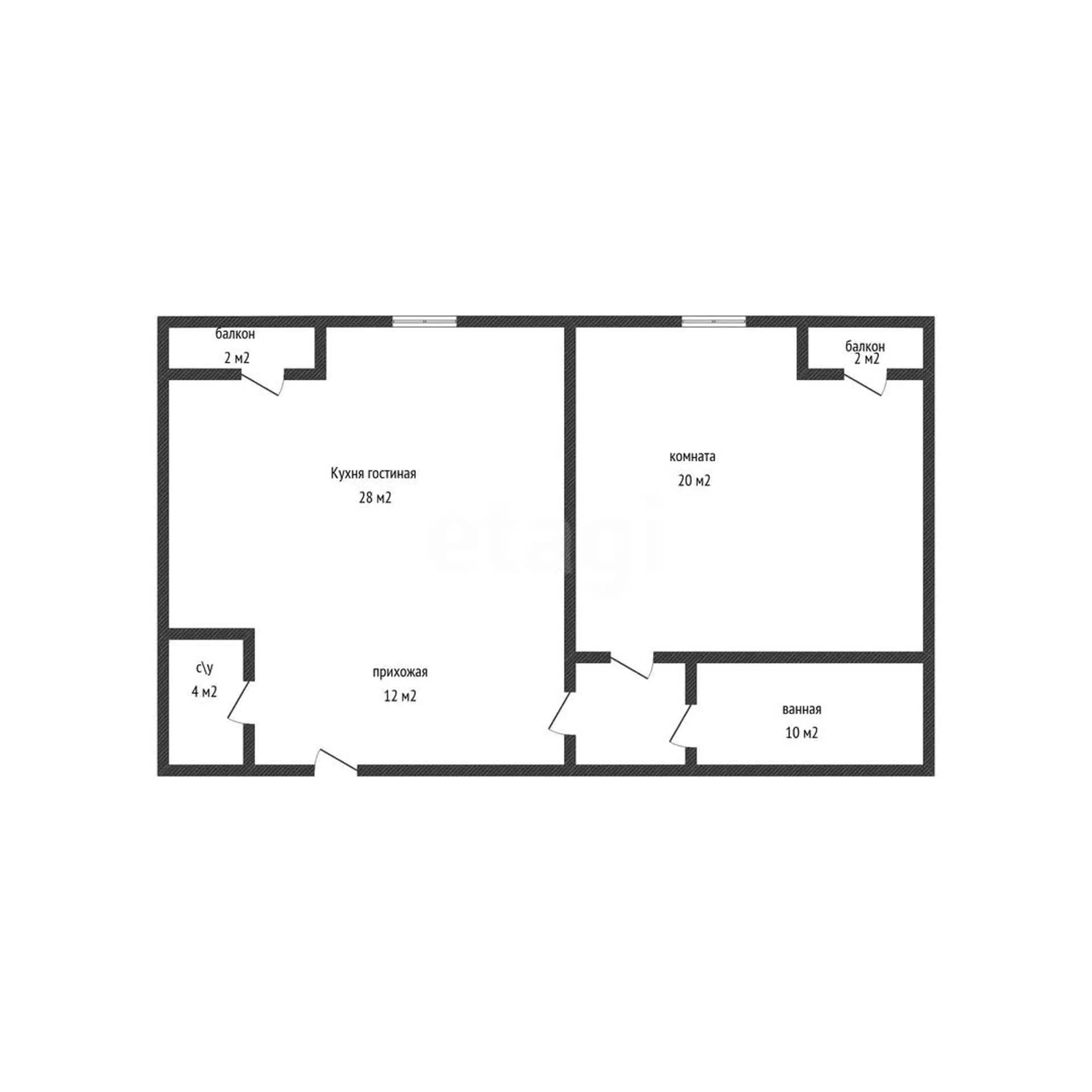 2-к квартира, 73.2м² (Бородинская улица, 152) - миниатюра 18