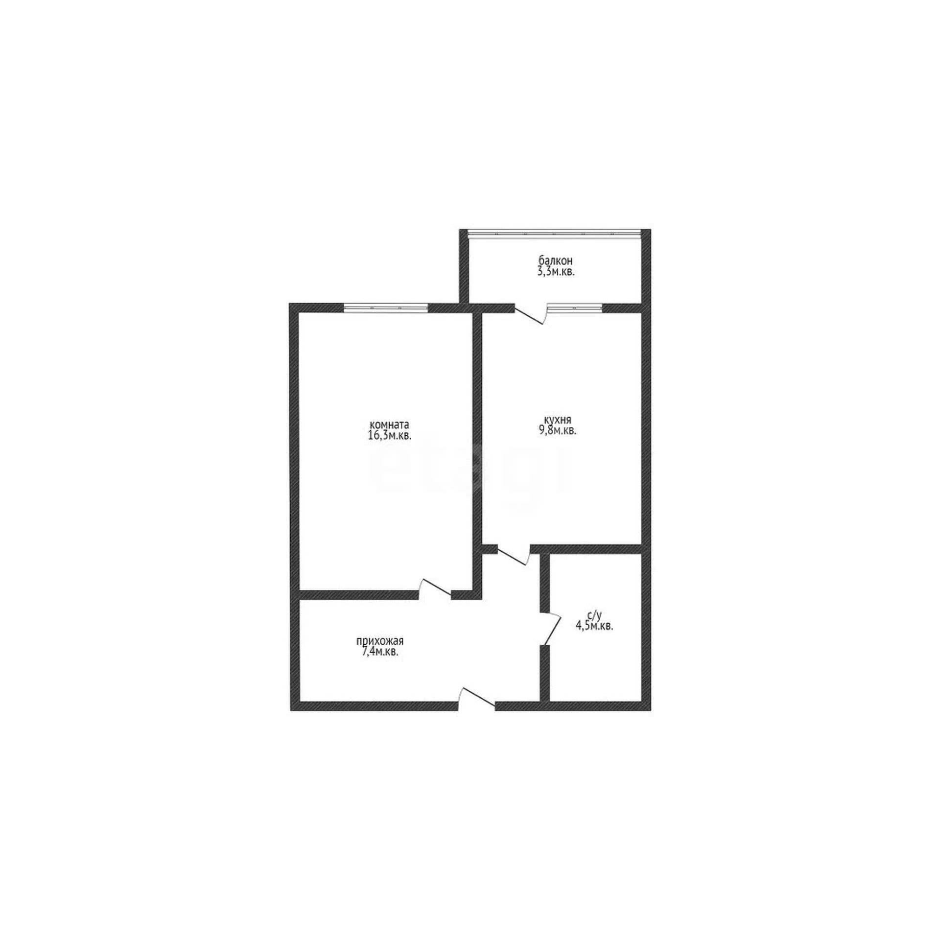 1-к квартира, 45м² (улица Петра Метальникова, 5к1) - миниатюра 8