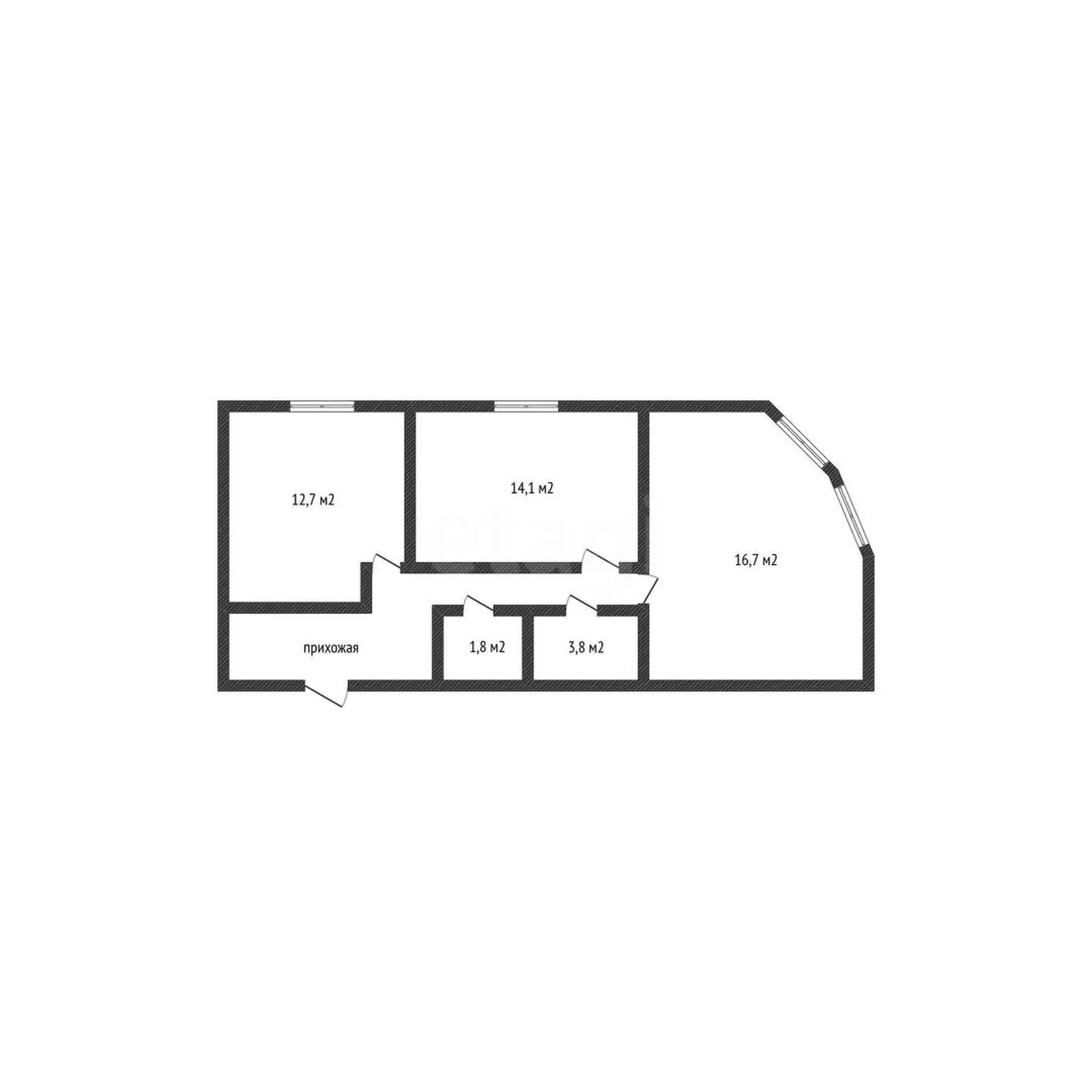 2-к квартира, 60.5м² (проспект Гёте, 1) - миниатюра 25