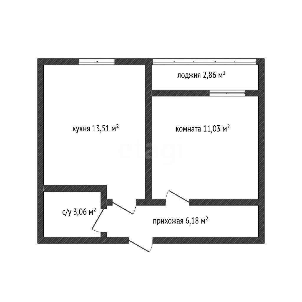 1-к квартира, 35.75м² (Богатырская улица, 3) - миниатюра 8