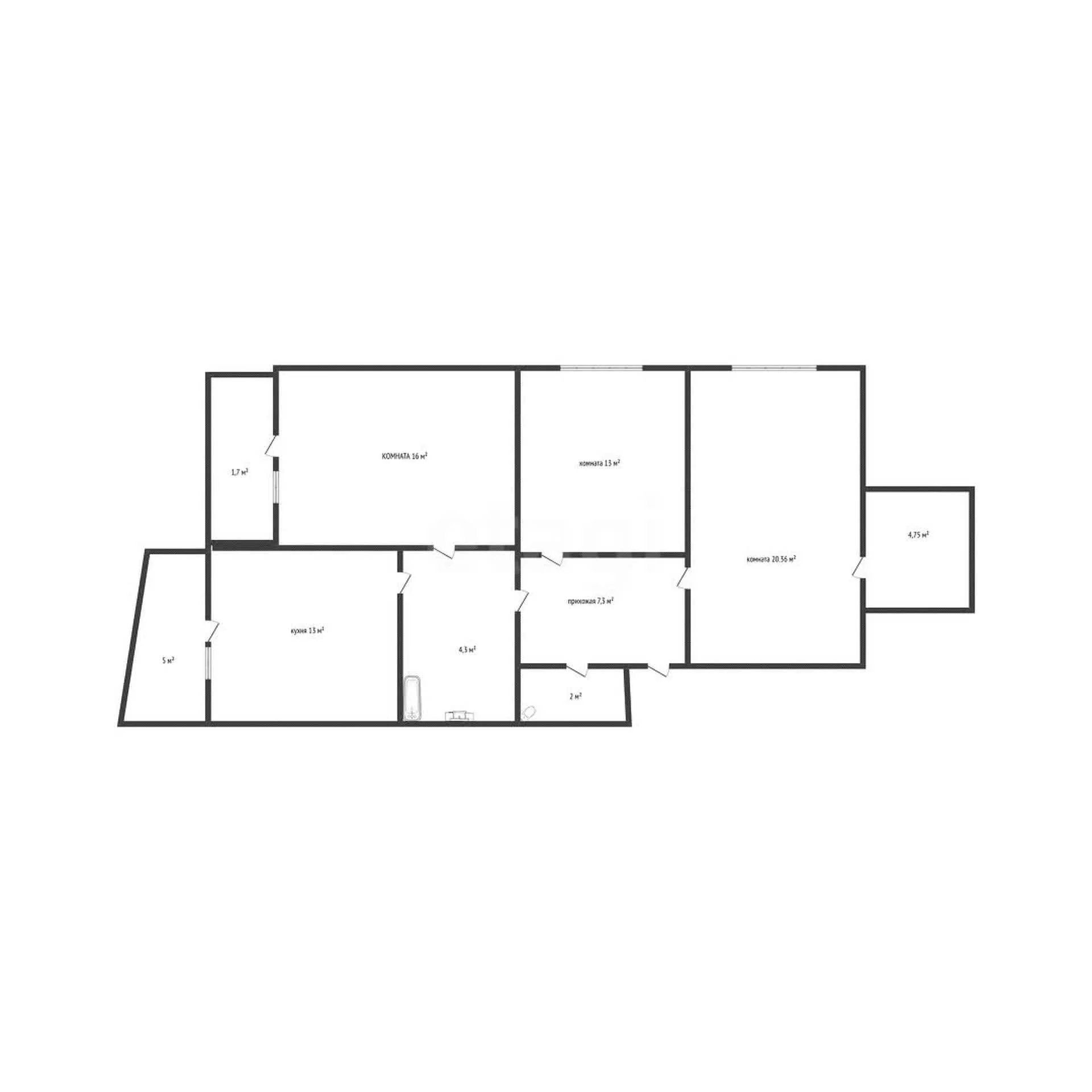 3-к квартира, 85м² (Высотная улица, 7) - миниатюра 21
