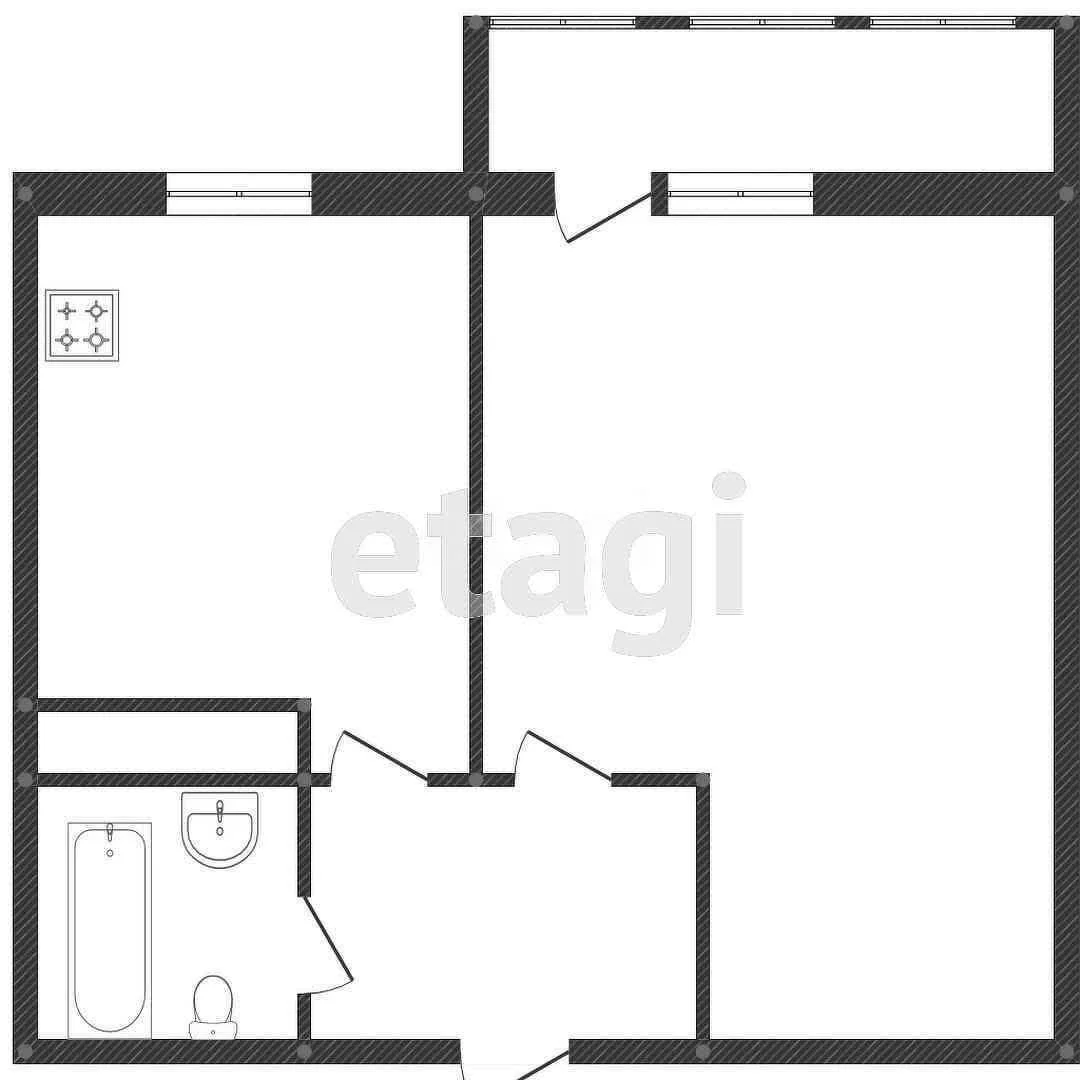 1-к квартира, 33.9м² (Скандинавская улица, 1к12) - миниатюра 10