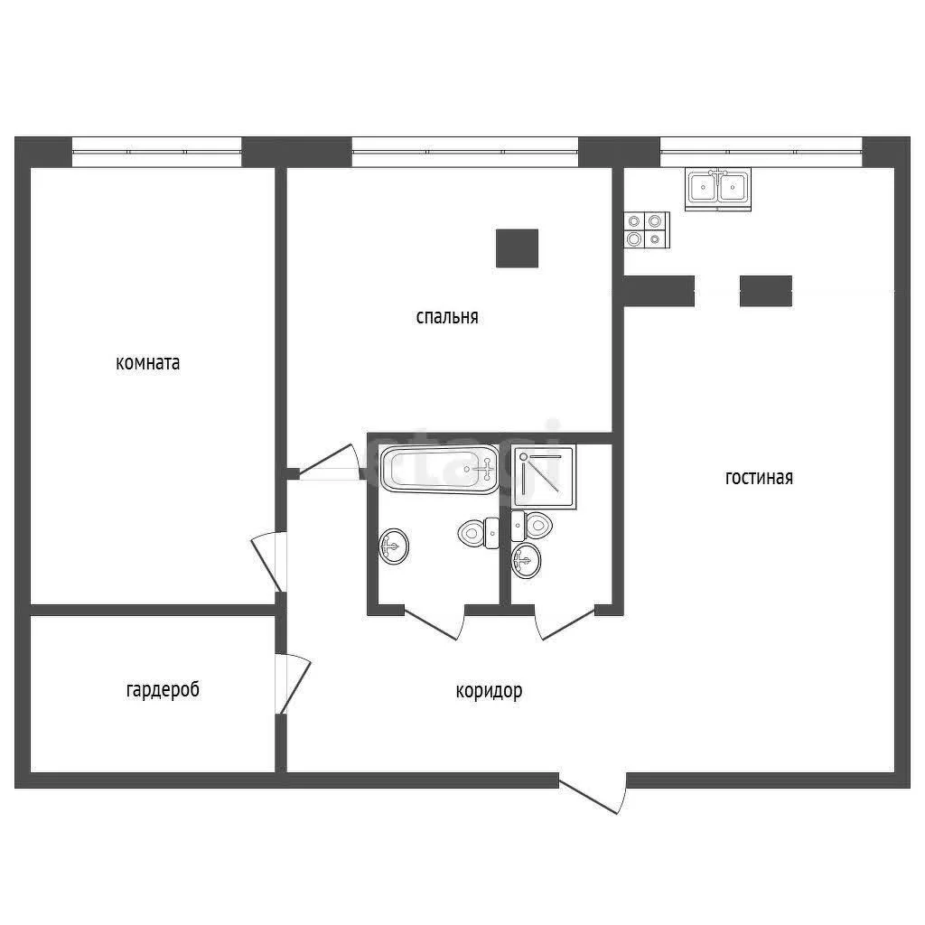 2-к квартира, 78.6м² (улица Будённого, 129) - миниатюра 20