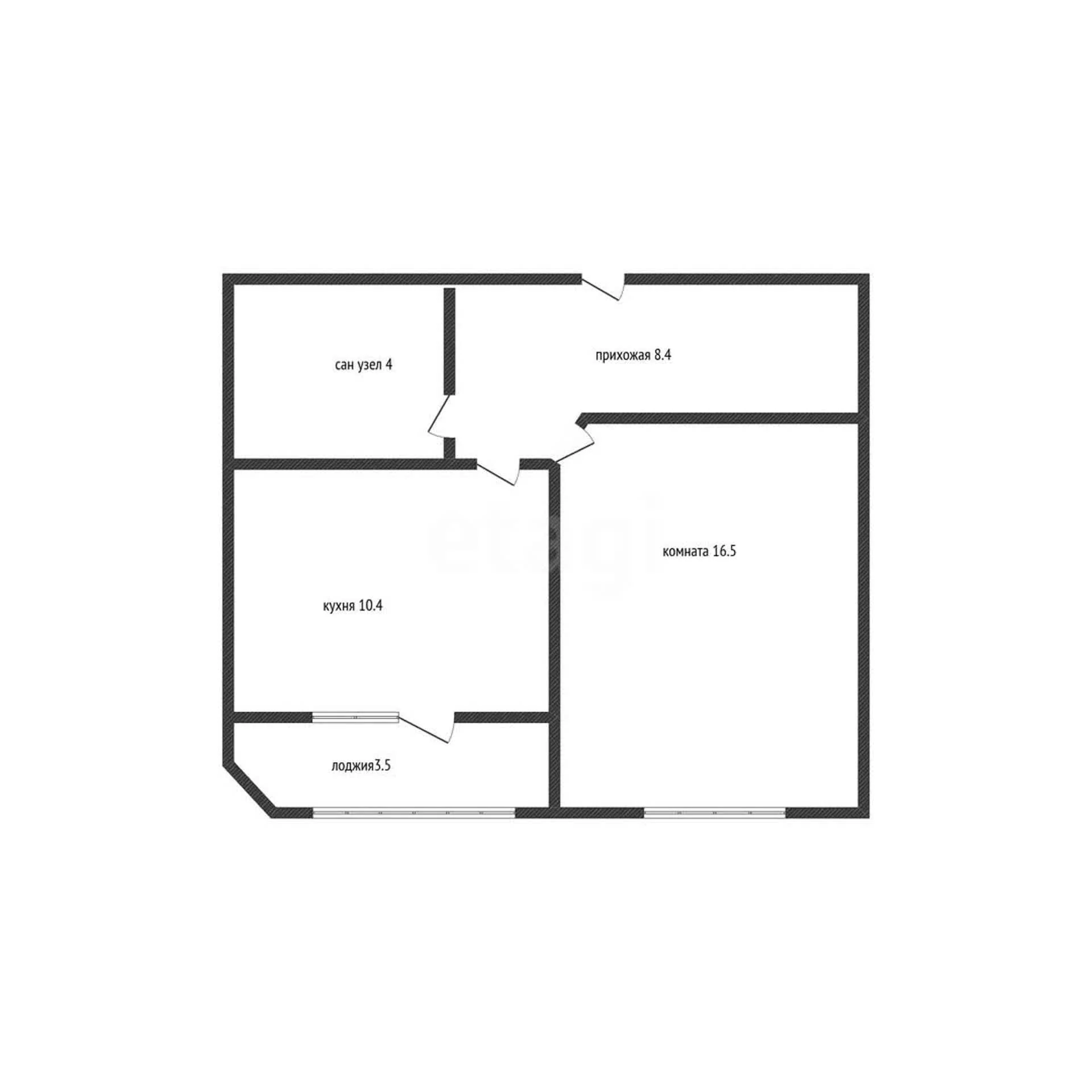 1-к квартира, 39.3м² (Восточно-Кругликовская улица, 26) - миниатюра 19