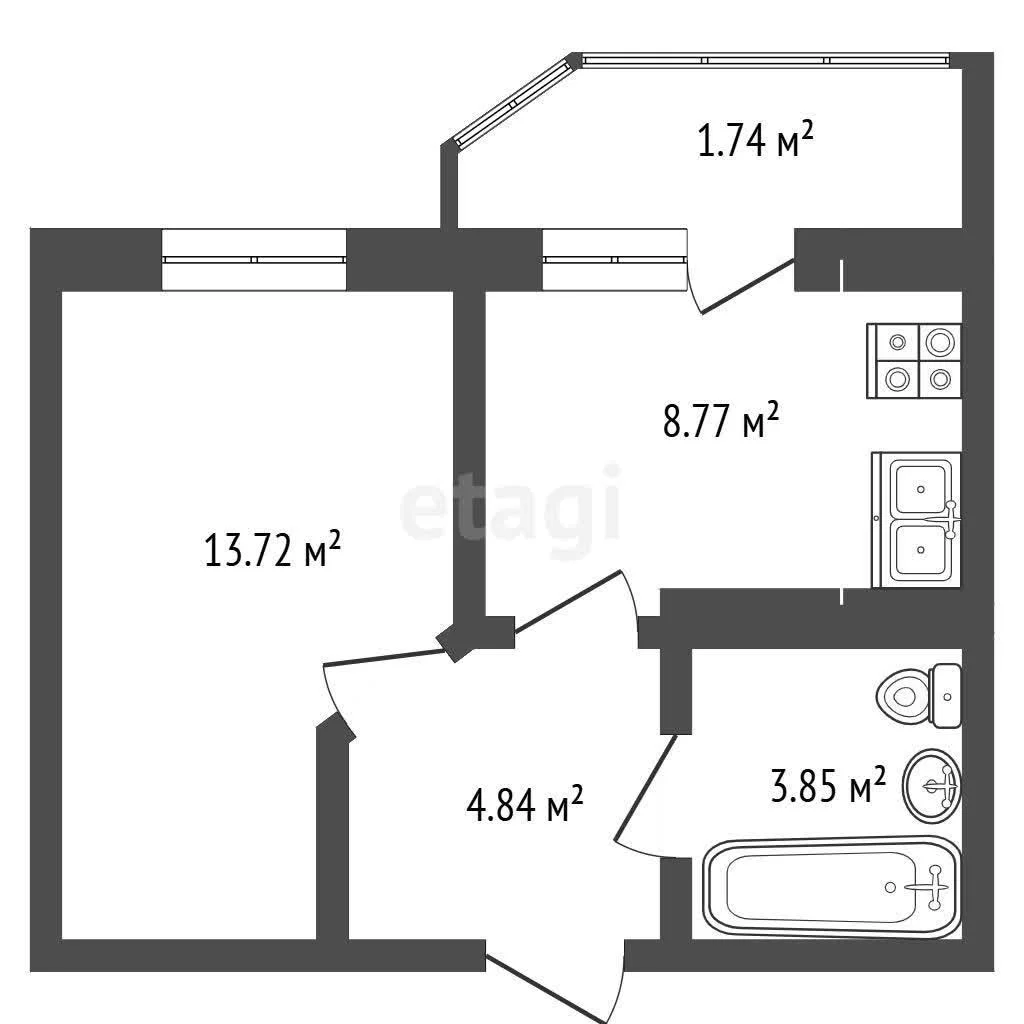 1-к квартира, 31.5м² (улица им. Героя Яцкова И.В., 9к3) - миниатюра 18