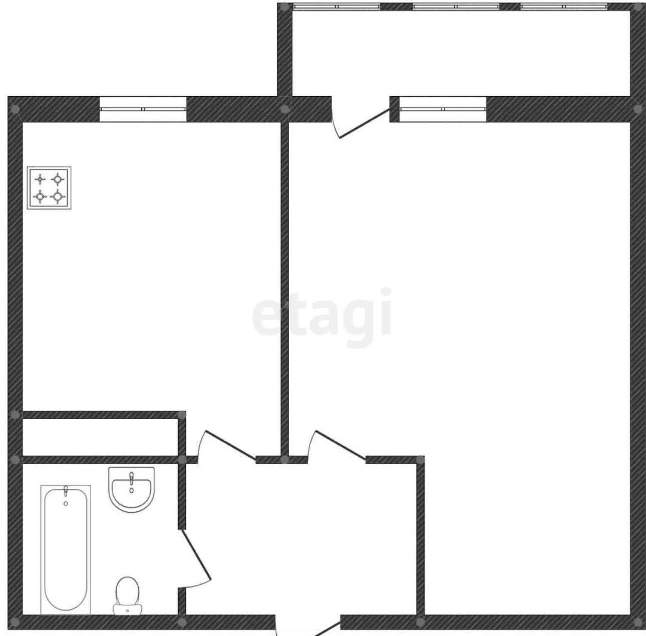 1-к квартира, 37.1м² (улица Шевцова, 36/2) - миниатюра 13