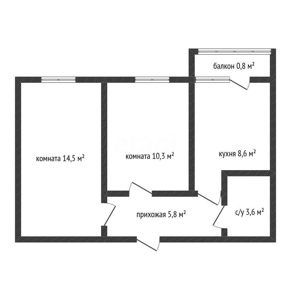 2-к квартира, 42.8м² (улица имени А.Н. Лодыгина, 3) - миниатюра 19