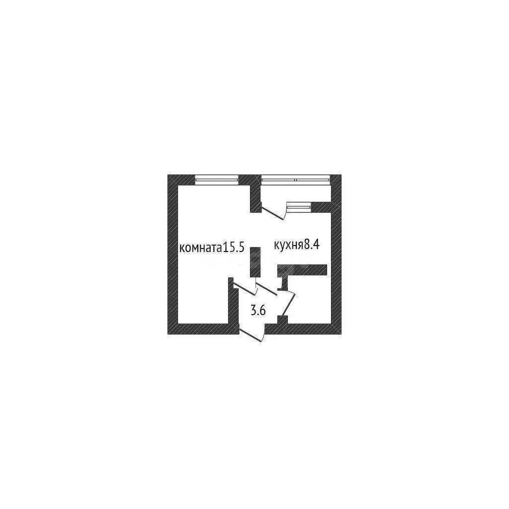 1-к квартира, 33.6м² (улица имени В.М. Комарова, 106бк8) - миниатюра 11