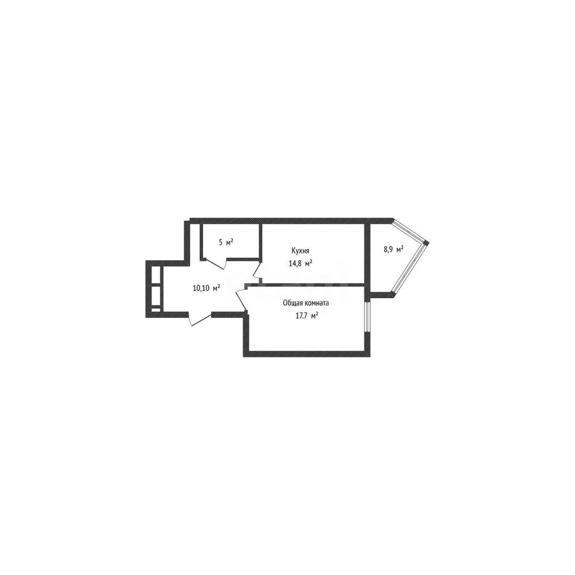 1-к квартира, 47.9м² (Совхозная улица, 1к2) - миниатюра 8