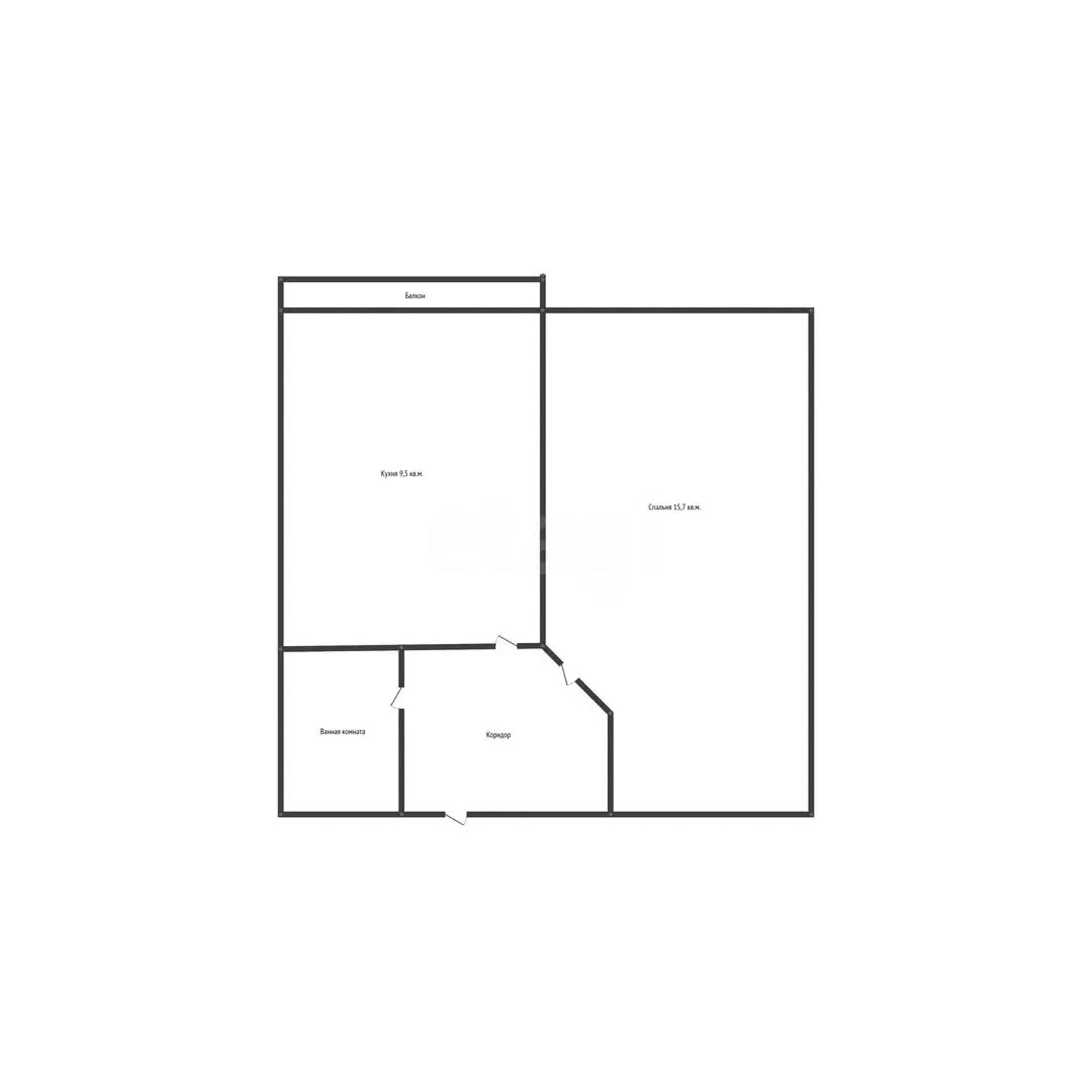 1-к квартира, 32.1м² (Болгарская улица, 12/2) - миниатюра 11