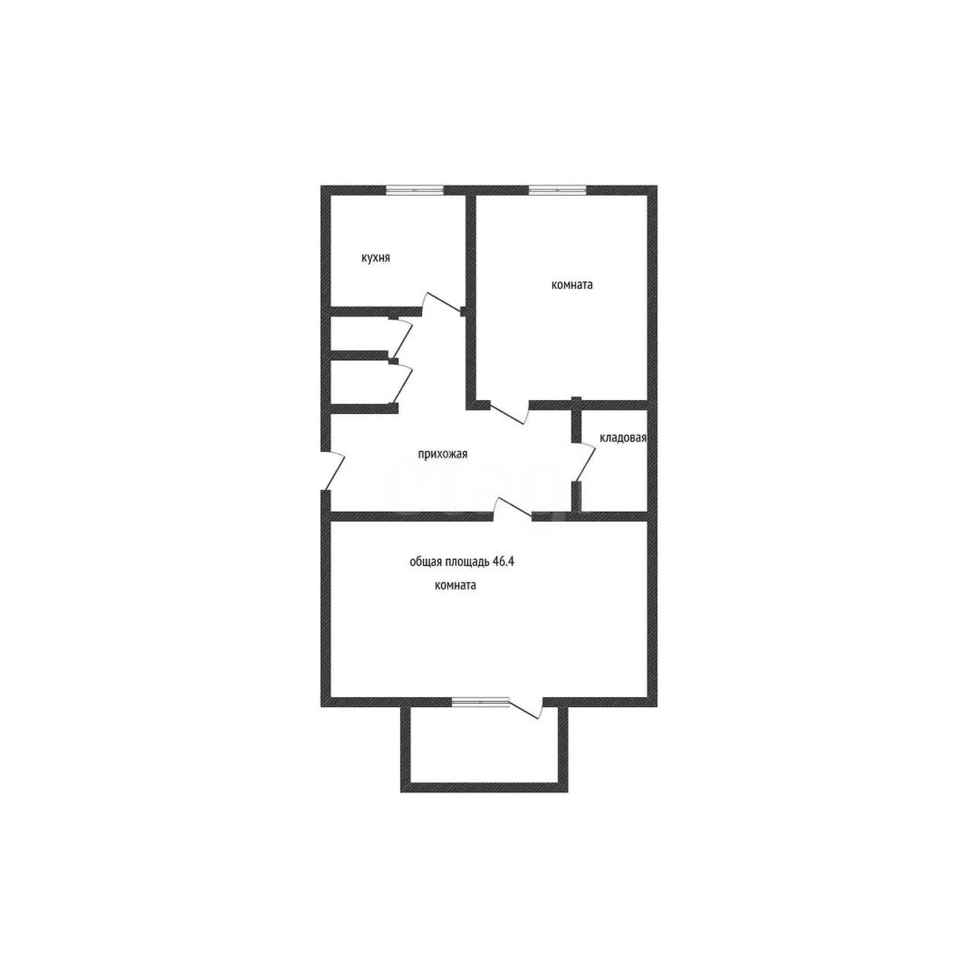 2-к квартира, 46.6м² (Рашпилевская улица, 331) - миниатюра 12