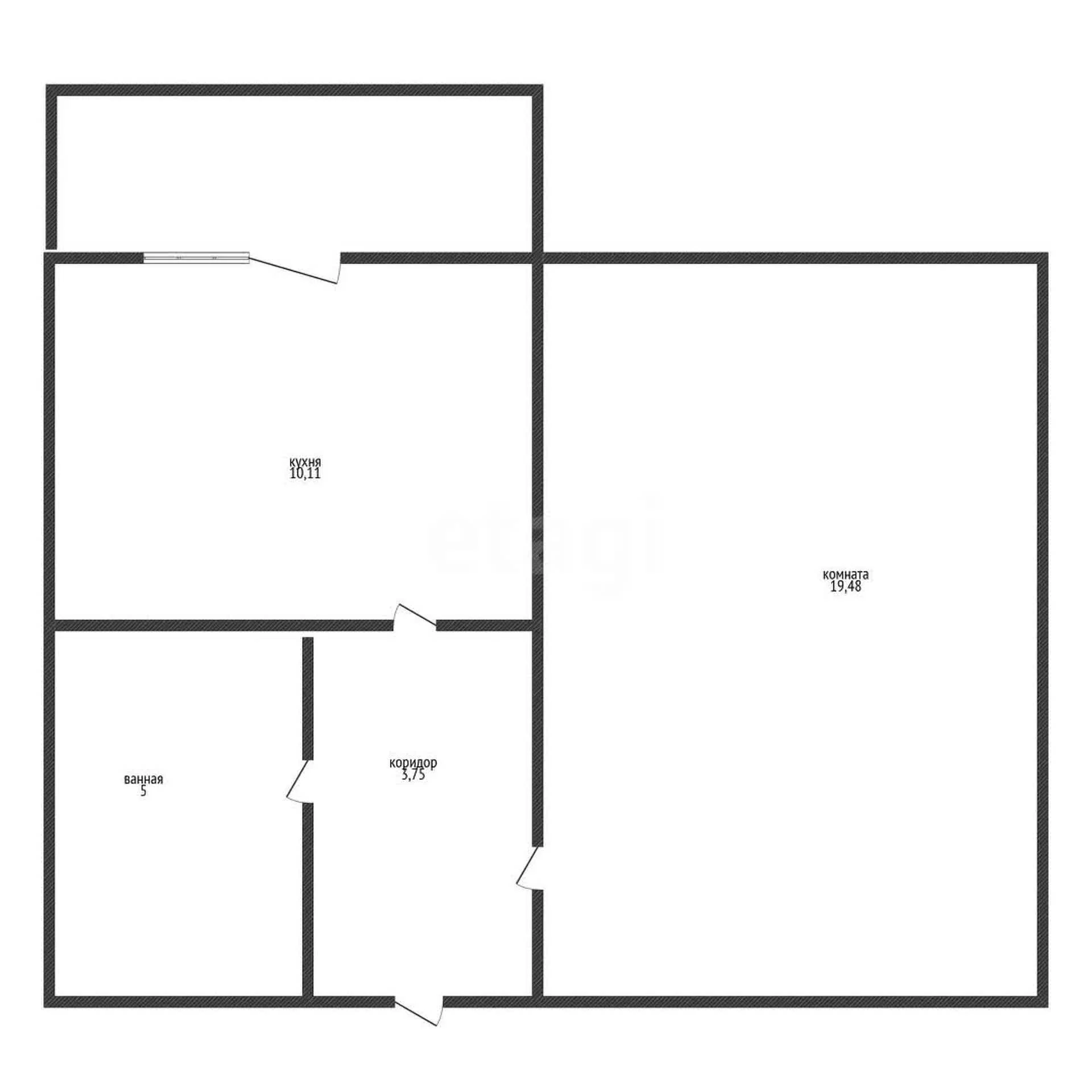1-к квартира, 38.3м² (Приозёрная улица, 2) - миниатюра 9