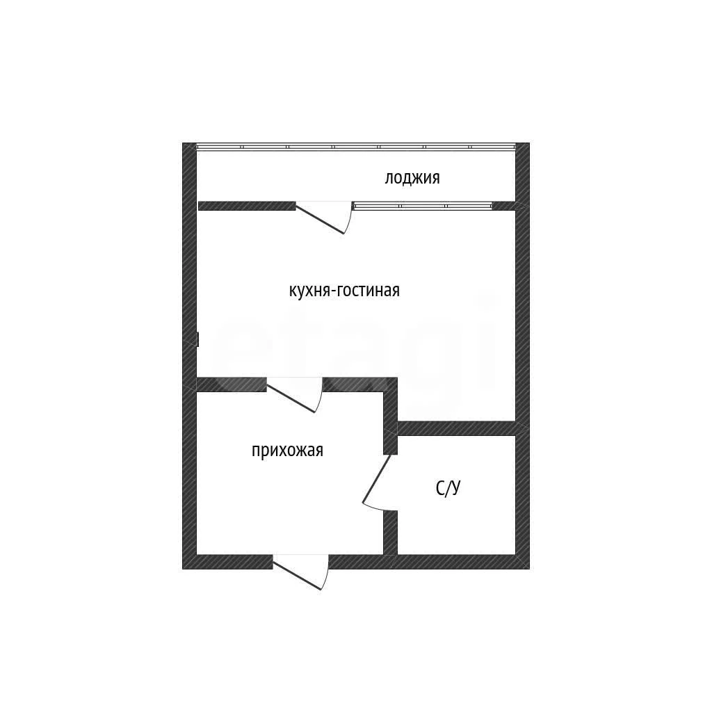 Студия, 23.3м² (улица Героя Пешкова, 14) - изображение 1