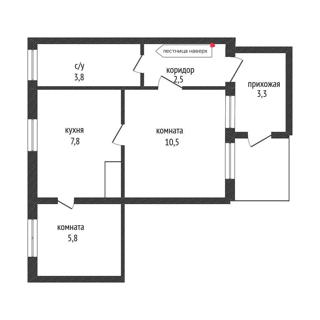 3-к квартира, 64м² (Октябрьская улица, 132) - миниатюра 8