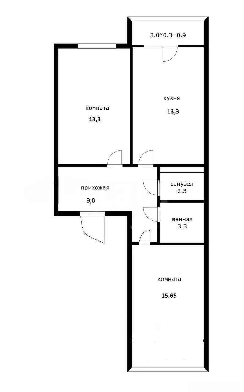 2-к квартира, 54м² (Конгрессная улица, 17) - миниатюра 8