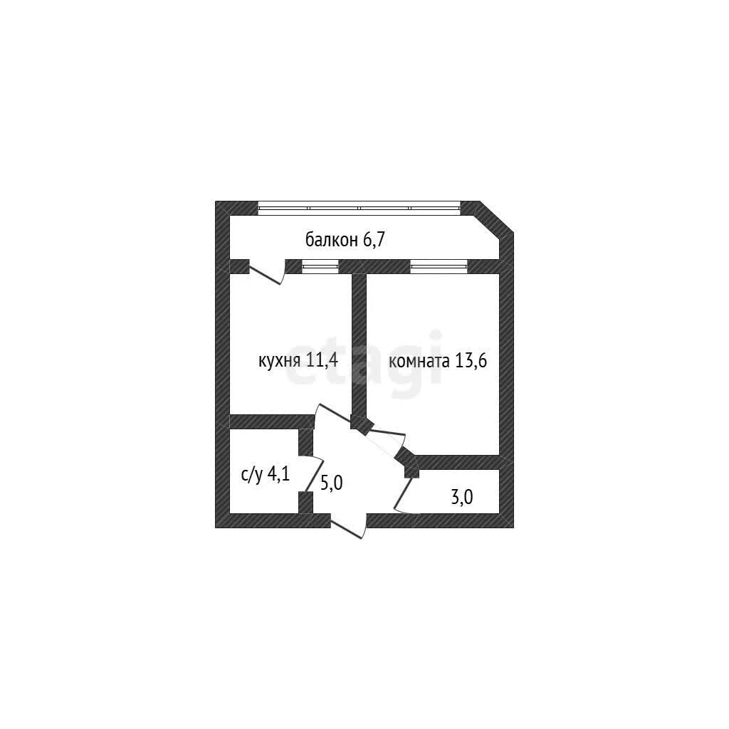 1-к квартира, 38м² (улица имени Героя Георгия Бочарникова, 12/1) - миниатюра 32