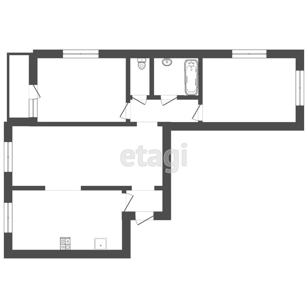3-к квартира, 105.1м² (Московская улица, 59) - миниатюра 41