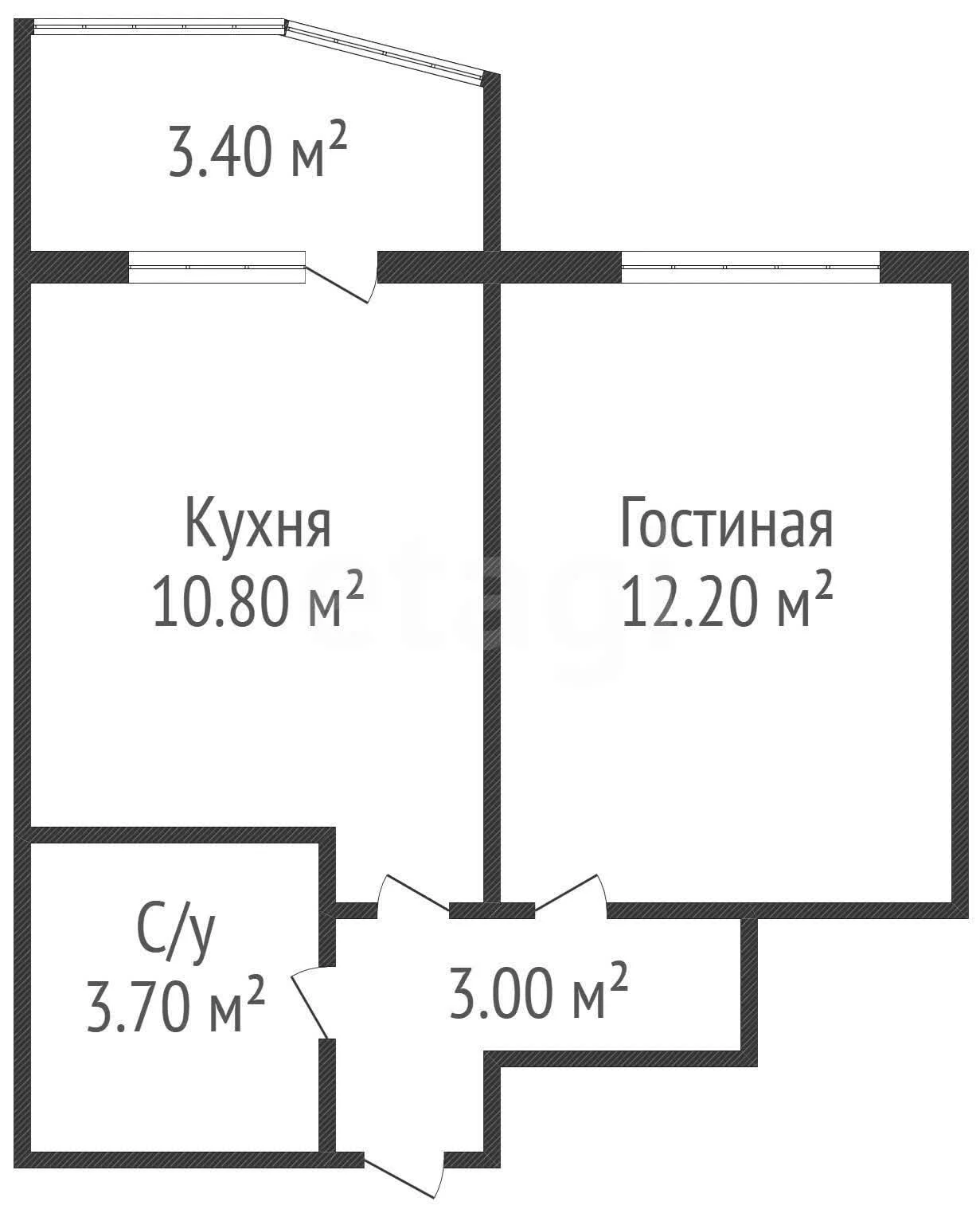 1-к квартира, 31.4м² (улица имени Генерала Корнилова, 18к1) - миниатюра 29