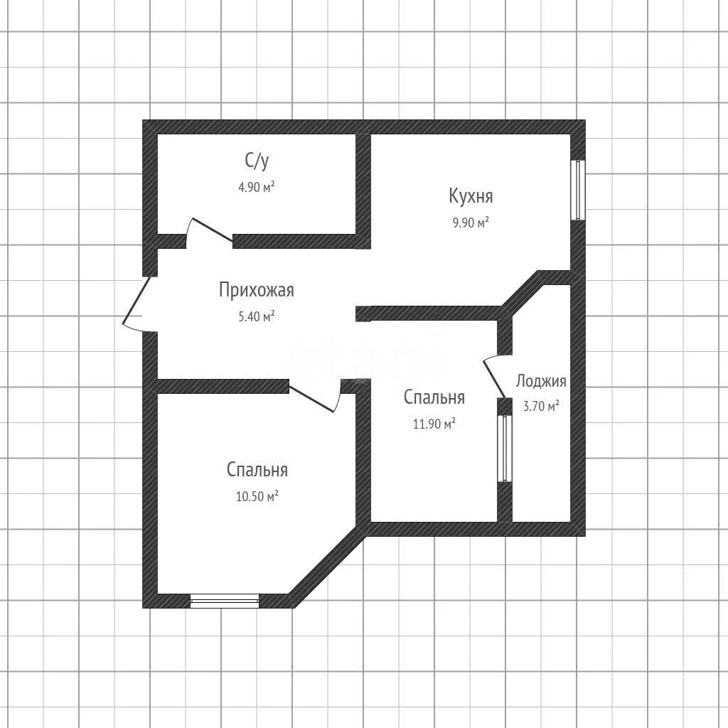 2-к квартира, 45м² (улица Шовгенова, 24/3) - миниатюра 10