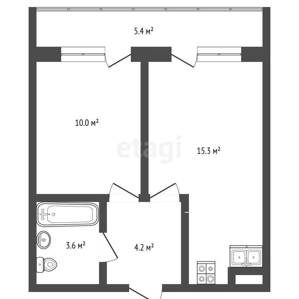 1-к квартира, 32м² (Измаильская улица, 78к1) - миниатюра 8