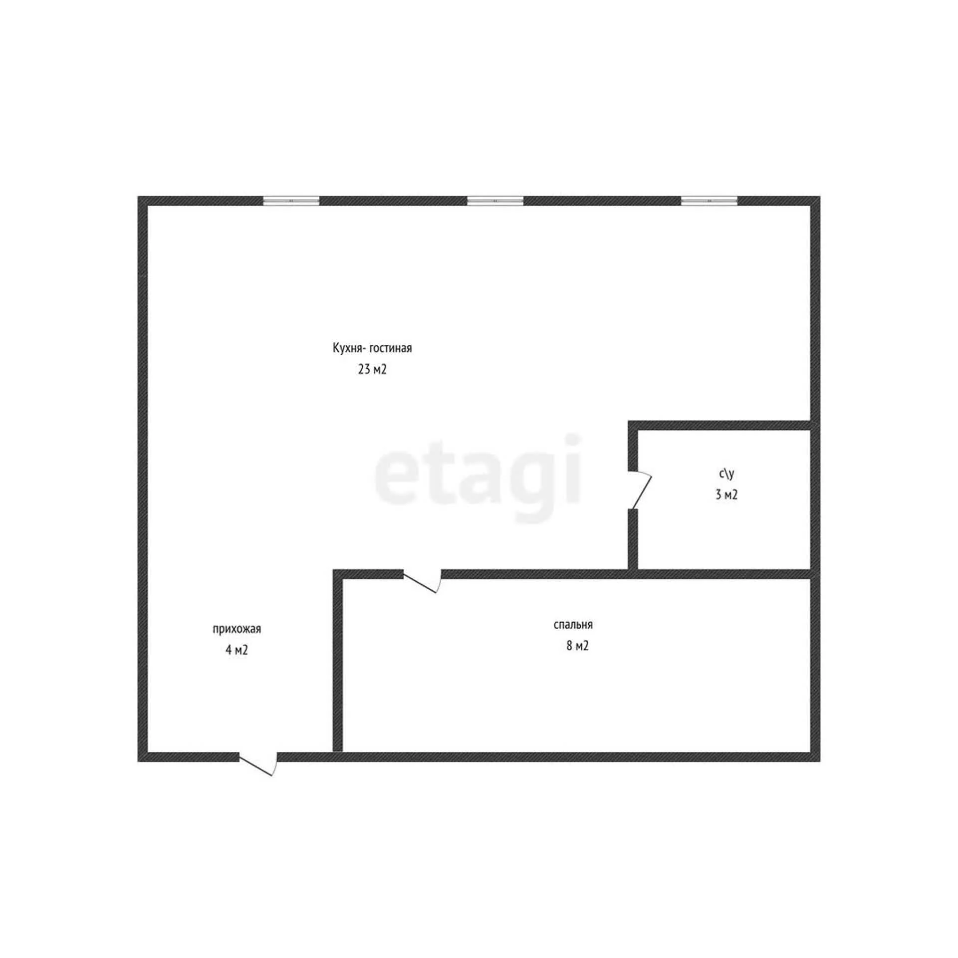 1-к квартира, 38м² (Московская улица, 122) - миниатюра 19