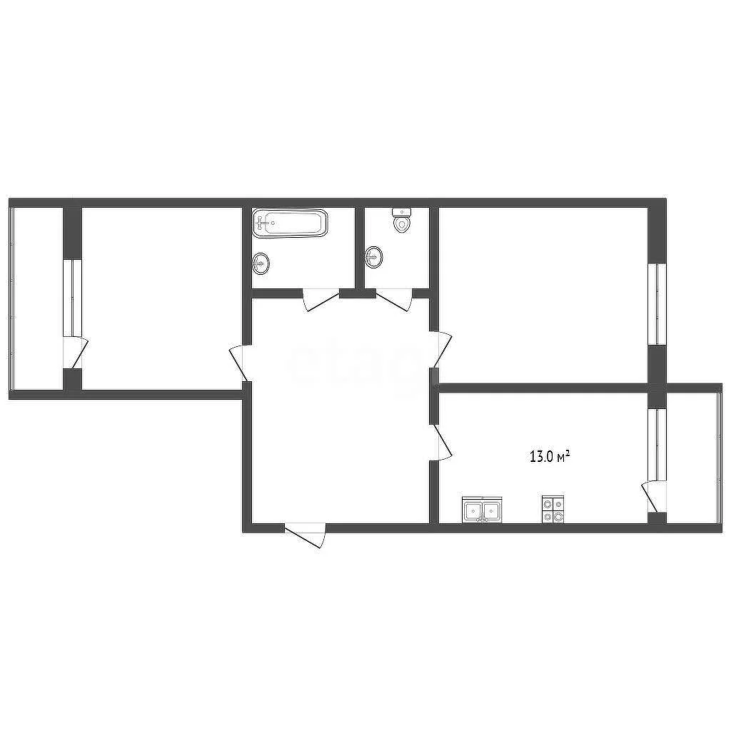 2-к квартира, 59.1м² (улица им. Героя Яцкова И.В., 15к1) - миниатюра 30
