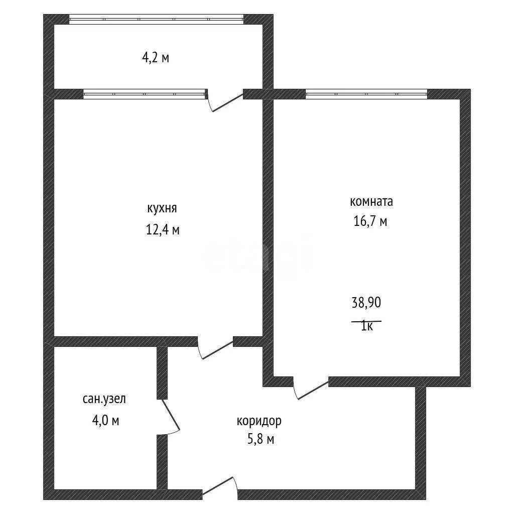 1-к квартира, 38.9м² (Природная улица, 10бк5) - миниатюра 14