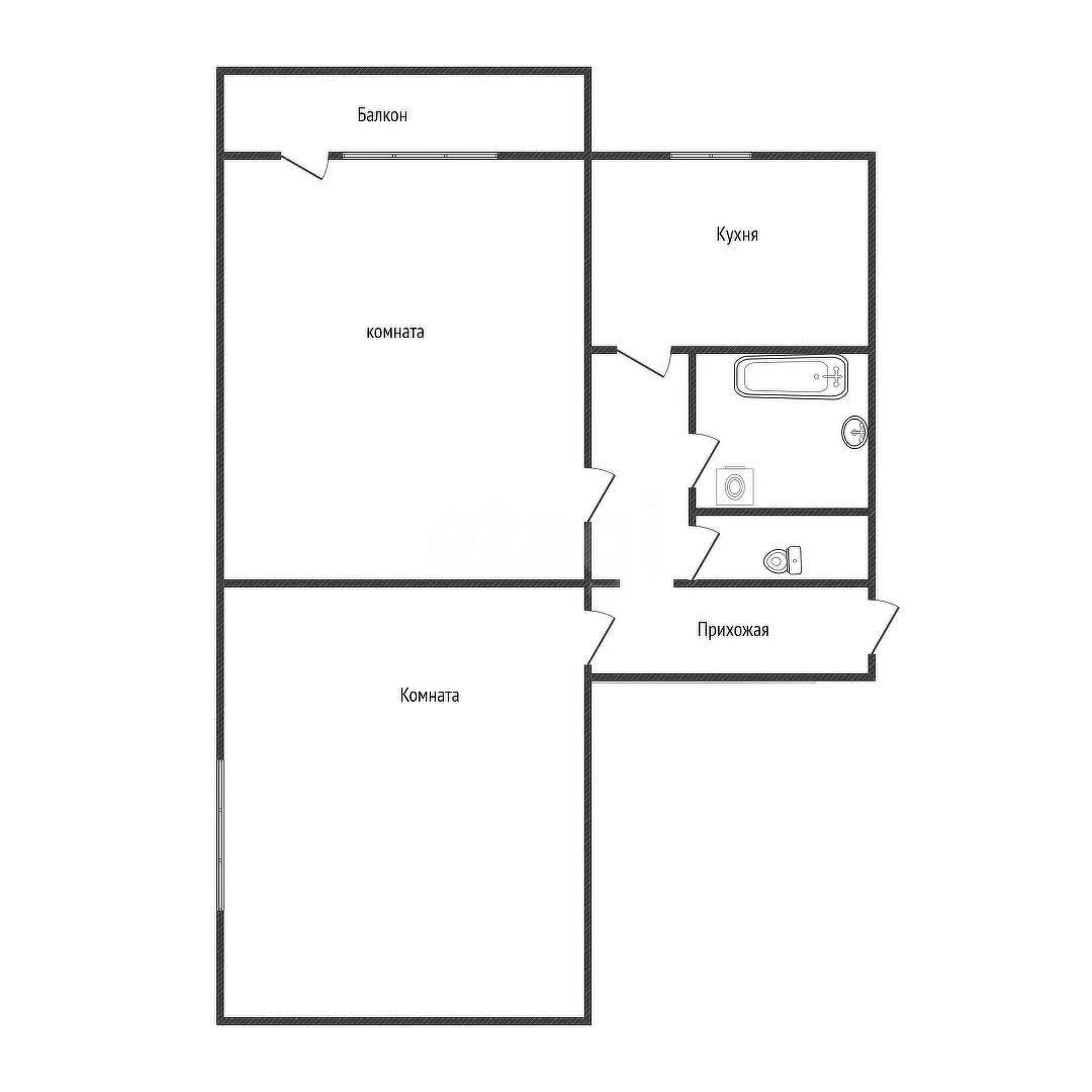2-к квартира, 40.9м² (улица Маяковского, 15) - миниатюра 11
