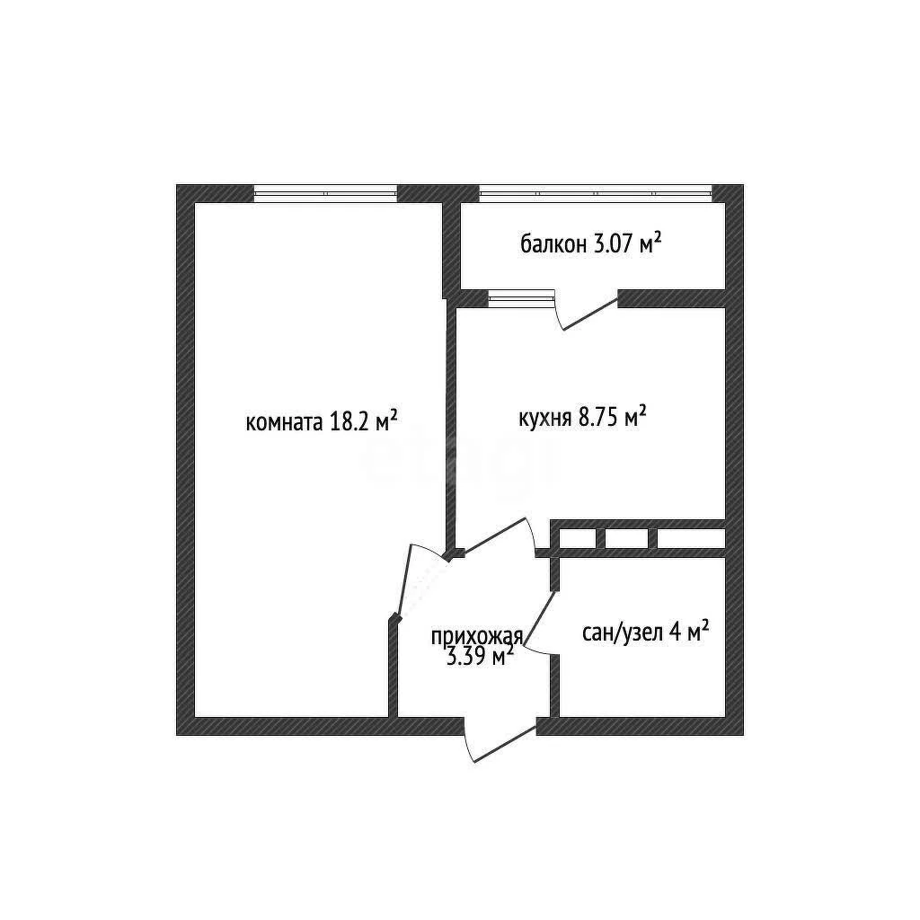 1-к квартира, 34.4м² (улица Наставников, 10) - миниатюра 18