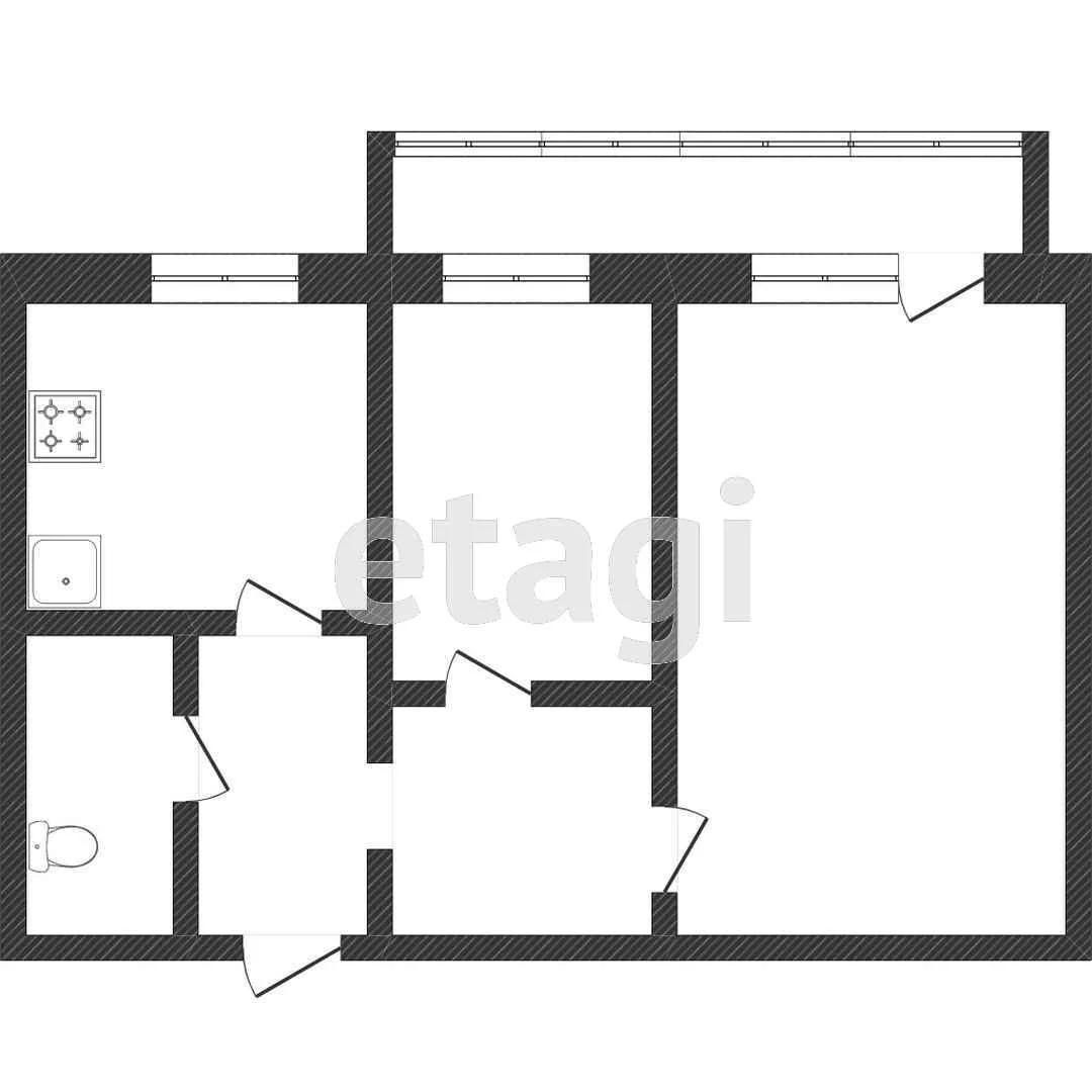 2-к квартира, 48.1м² (улица Евгении Жигуленко, 3) - миниатюра 21